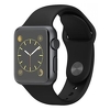 Apple Watch 38mm Space Gray Aluminum Case with Black Sport Band (MJ2X2)