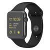 Apple Watch 42mm Space Gray Aluminum with Black Sport Band (MJ3T2)