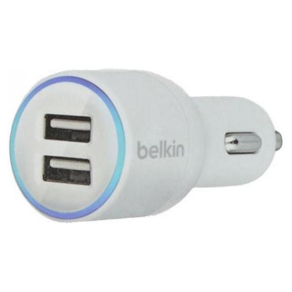 Автомобильное зарядное устройство Belkin Dual Car Charger (2 USB x 2.1 Amp) White