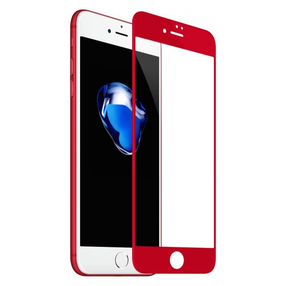 Захисне скло Baseus 0.23mm 3D Tempered Glass Film для iPhone 7 Plus/8 Plus Red (SGAPIPH7P-PE09)