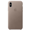 Чохол Original Leather Case для Apple iPhone XS/X Taupe (ARM49769)