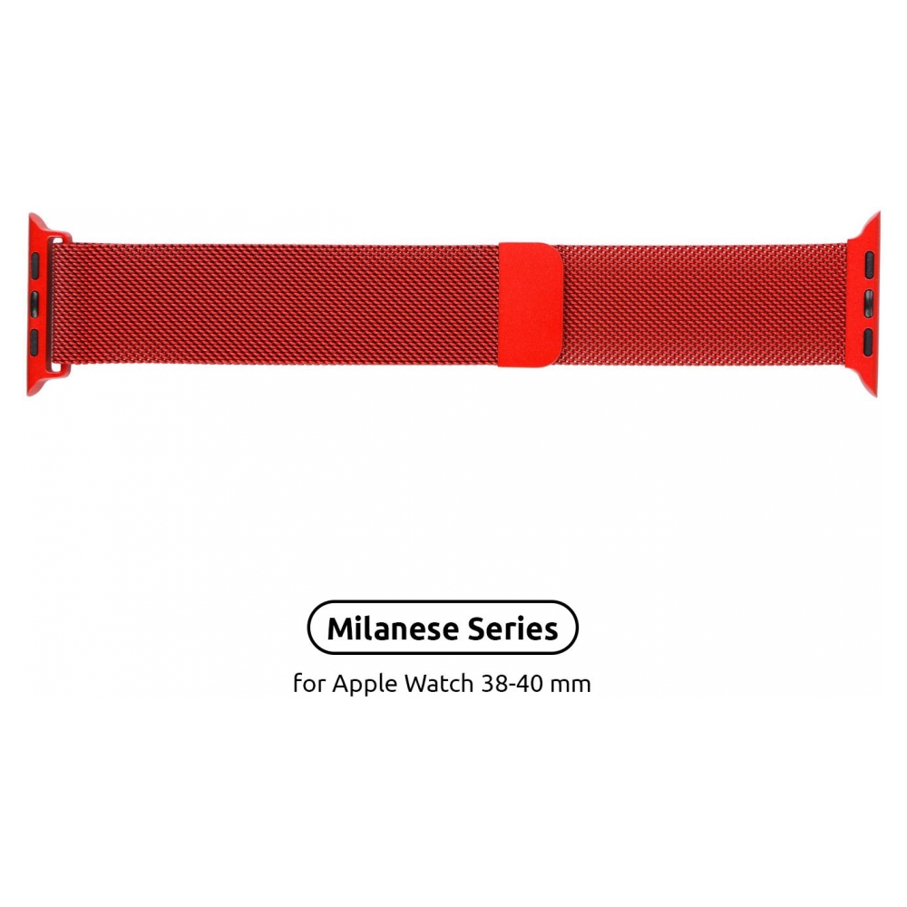 Ремінець Armorstandart Milanese Loop Band для Apple Watch All Series 38/40/41mm Red (ARM54383)