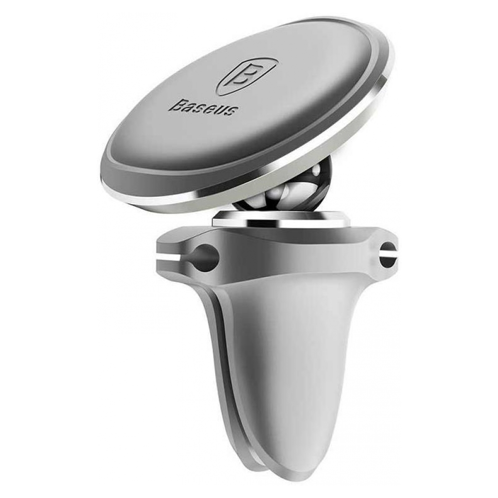 Автодержатель Baseus Magnetic Air Vent Car Mount Holder with cable clip Silver (SUGX-A0S)