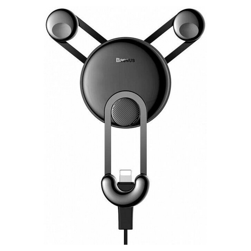Автомобильный держатель Baseus YY Phone Charging Holder with USB Cable (IP Version)Black (SULYY-01)