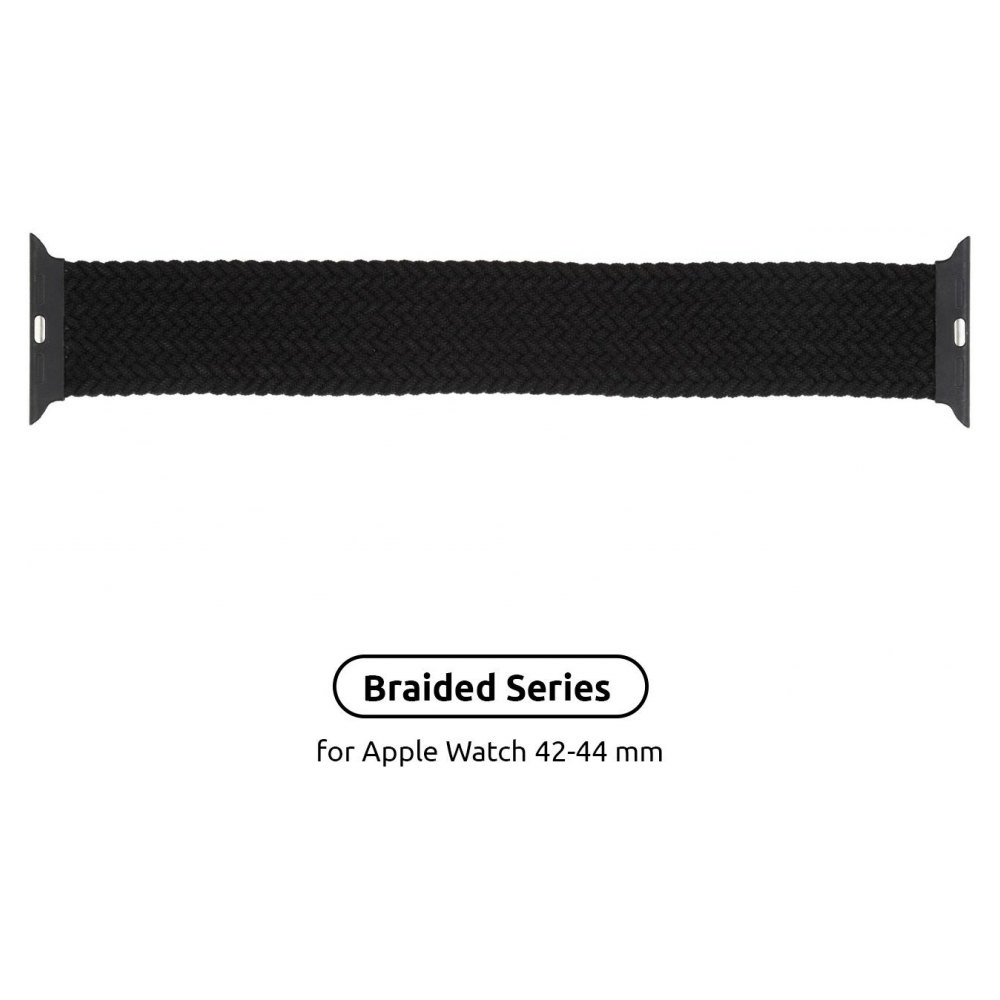 Ремінець ArmorStandart Braided Solo Loop для Apple Watch 42/44/45/49mm Charcoal Size 10 (172 mm) (ARM58074)