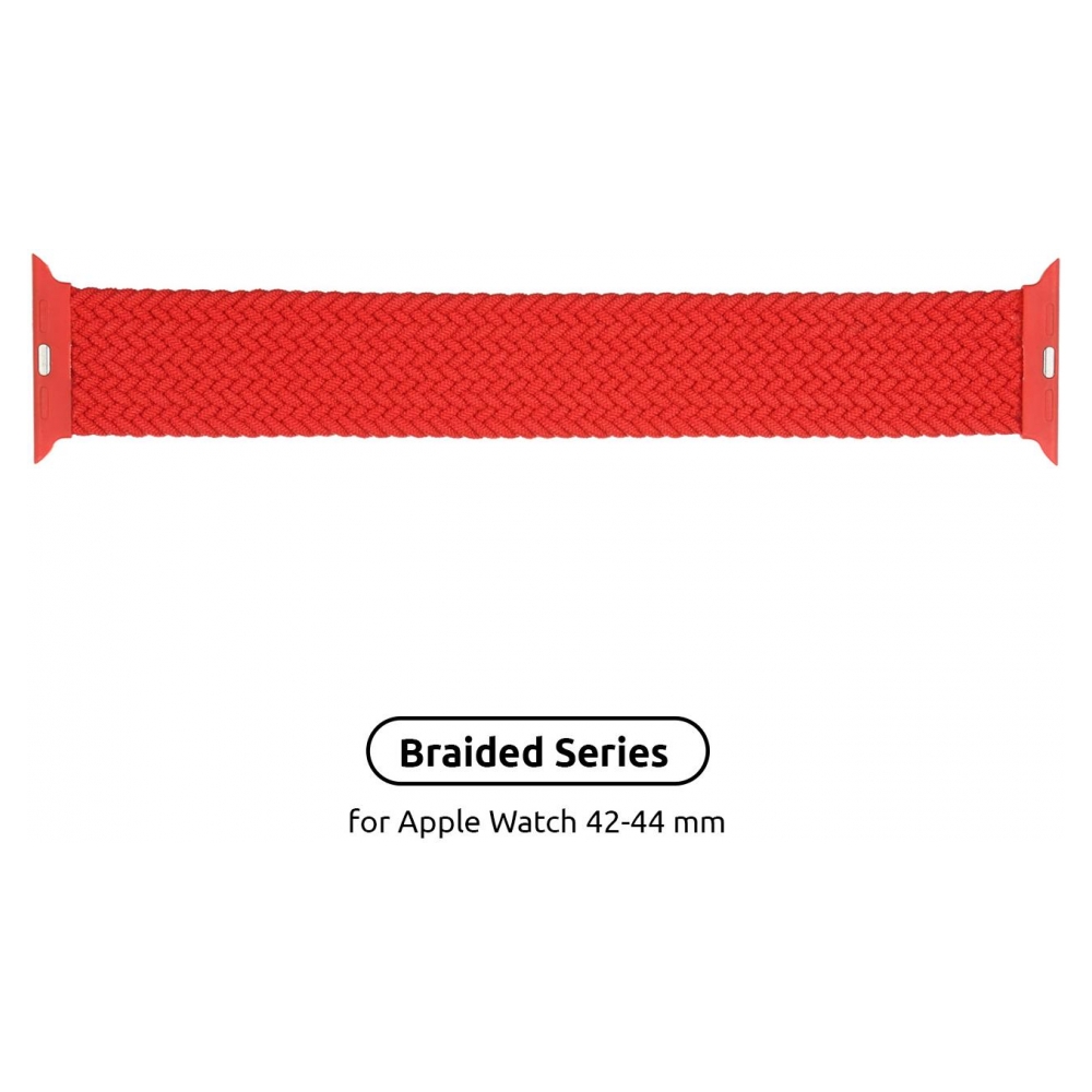 Ремешок ArmorStandart Braided Solo Loop для Apple Watch 42mm/44mm Red Size 8 (160 mm) (ARM58082)