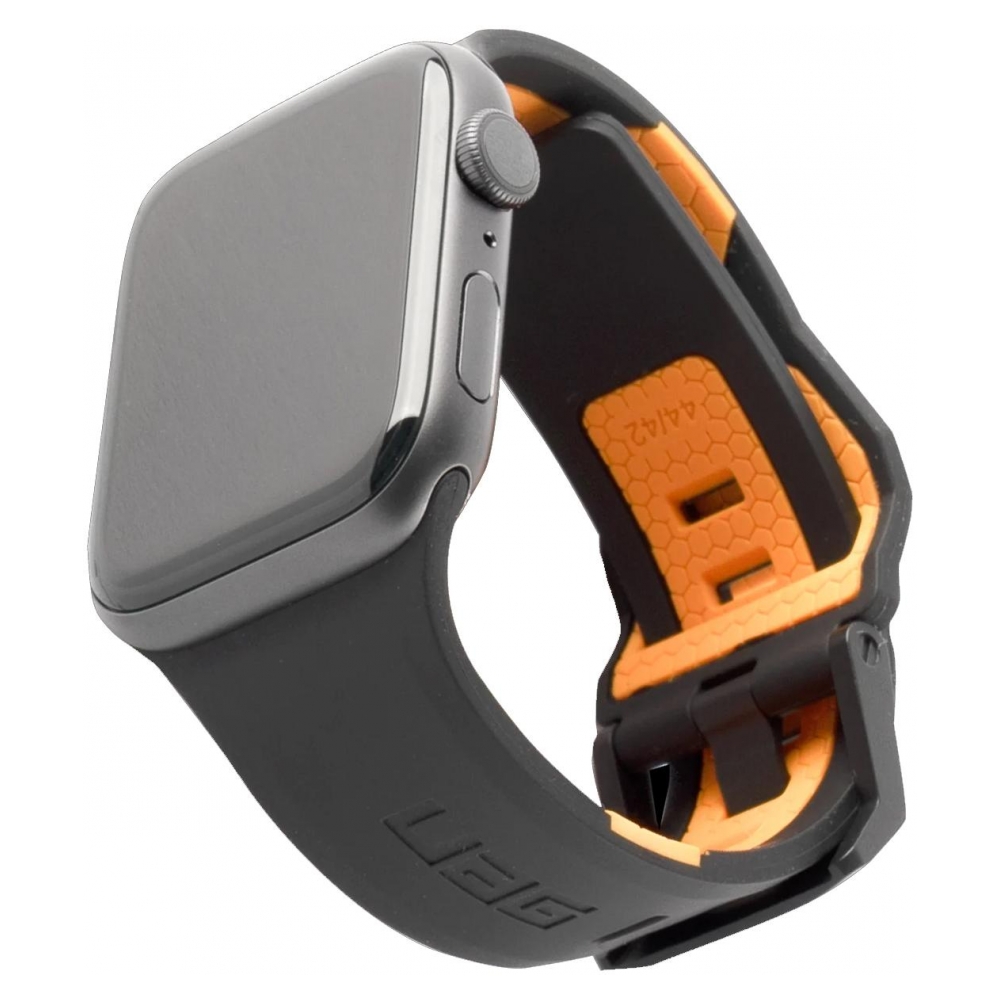 Ремешок ArmorStandart Civilian Silicone Watch Strap для Apple Watch 38/40/41mm Black/Orange (ARM58392)