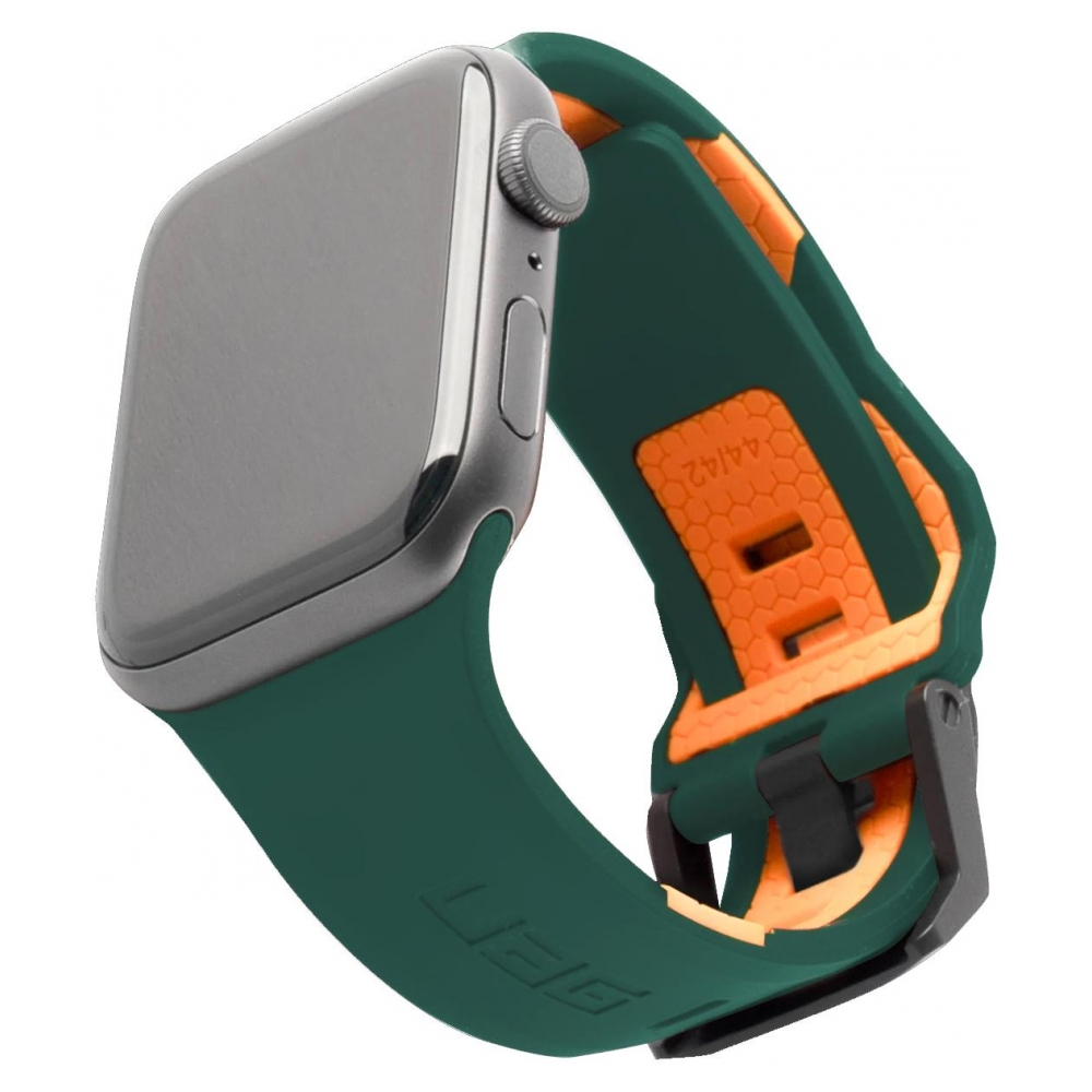 Ремешок ArmorStandart Civilian Silicone Watch Strap для Apple Watch 38/40/41mm Green/Orange (ARM58394)
