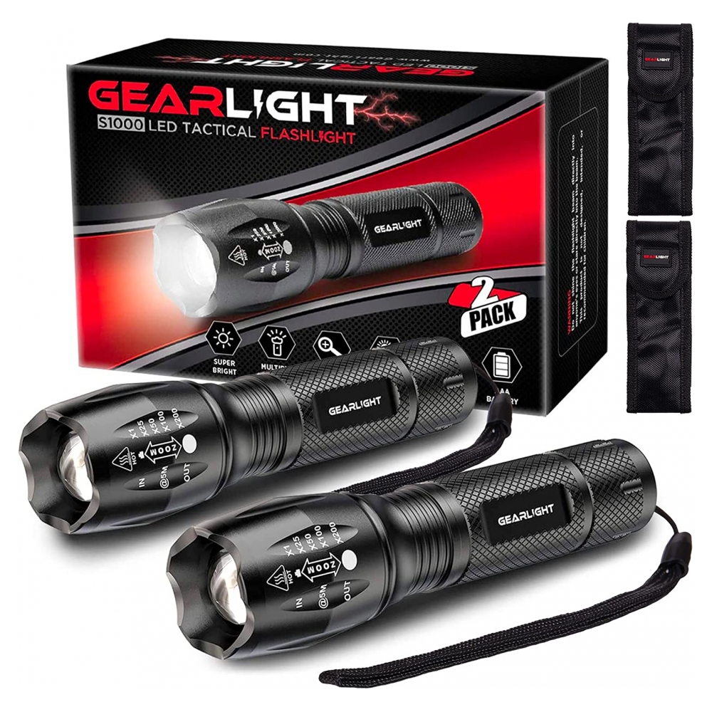 Ліхтарик ручний GearLight S1000 LED Tactical Flashlight 1040 Lumen (2 Шт)
