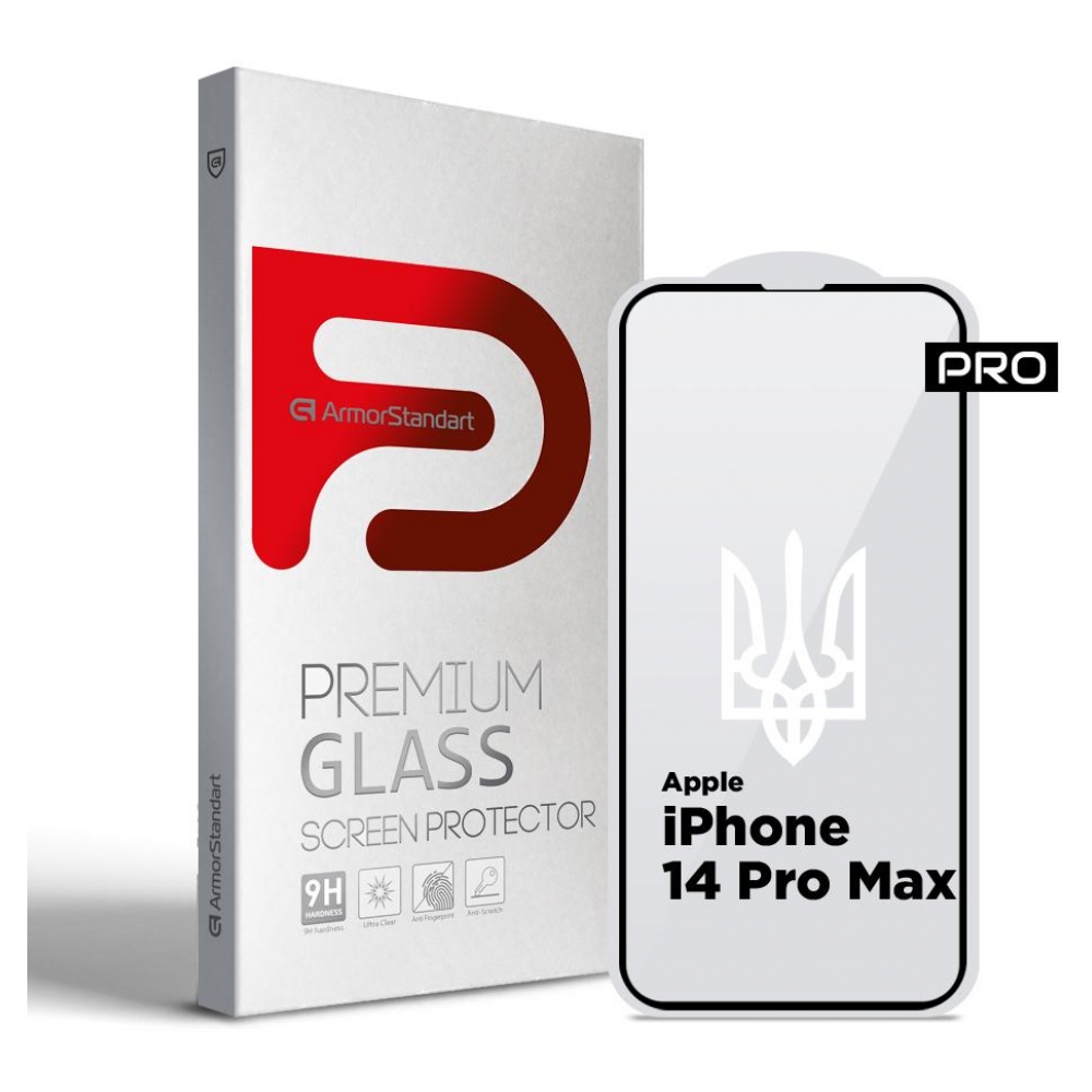 Захисне скло ArmorStandart Pro 3D LE для Apple iPhone 14 Pro Max Black (ARM65656)